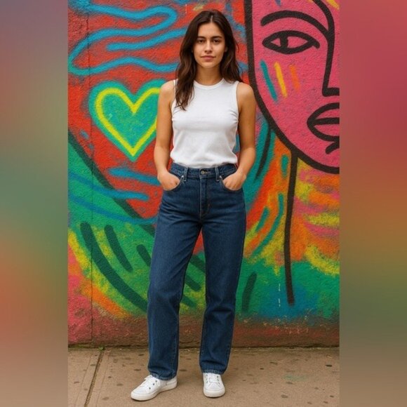 old Navy High-Rise Slouchy Straight jeans with Secret-Slim Pockets size 4 - Picture 9 of 9